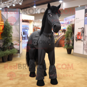 Mascotte de Cheval Noir...