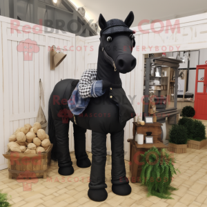 Mascotte de Cheval Noir...