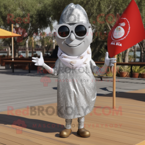 Sølv Paella maskot kostume...