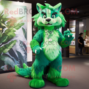 Green Lynx maskot kostym...