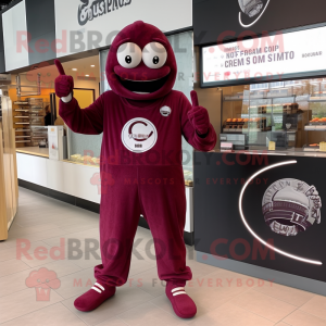 Maroon Croissant maskot...