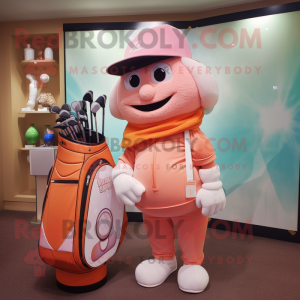 Peach Golf Bag maskot...