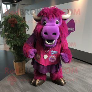 Magenta Buffalo maskot...