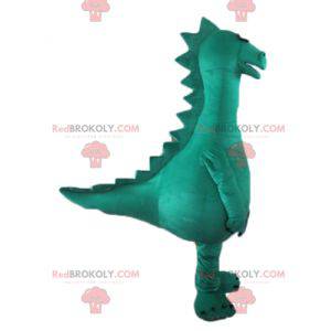 Grande mascote do dinossauro verde de Denver, o último