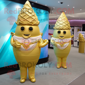 Gold Glass Cone maskot...