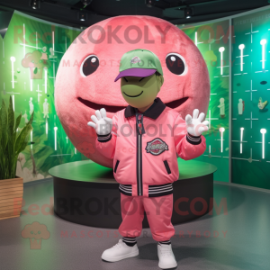 Pink vandmelon maskot...