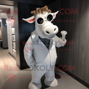 Sølv Jersey Cow maskot...