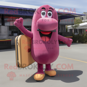 Magenta Hot Dog mascotte...