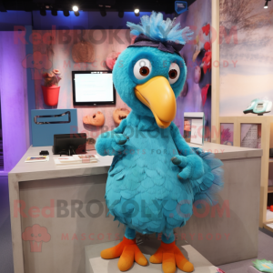 Cyan Dodo Bird mascotte...