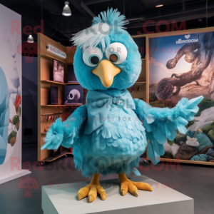 Cyan Dodo Bird mascotte...