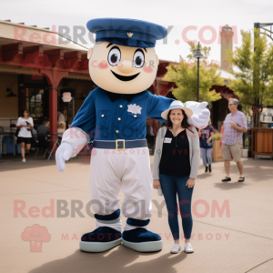 Navy Stilt Walker maskot...