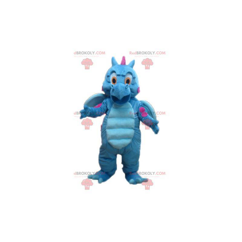 Cute and colorful blue and pink dragon mascot - Redbrokoly.com Cute and colorful blue and pink dragon mascot - Redbrokoly.com