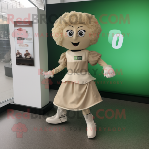 Beigefarbene Maskottchen...
