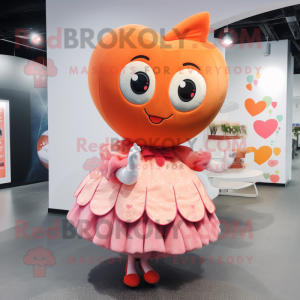 Peach Heart maskot drakt...