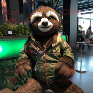 Forest Green Sloth mascotte...