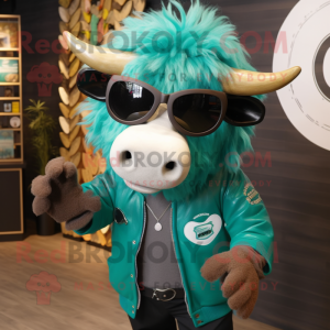 Teal Buffalo mascotte...