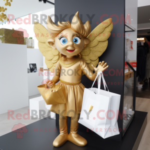 Guld Amor maskot kostume...