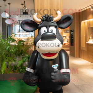 Black Jersey Cow mascotte...