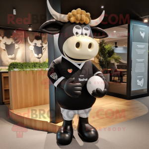 Sort Jersey Cow maskot...