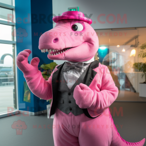 Pink Iguanodon maskot...