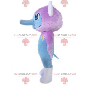 Kleine aap mascotte paars en blauw schepsel - Redbrokoly.com