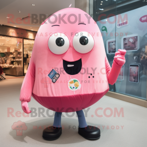 Pink Ray maskot kostume...