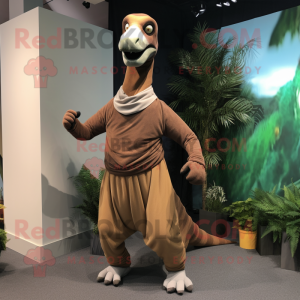 Brun Brachiosaurus maskot...