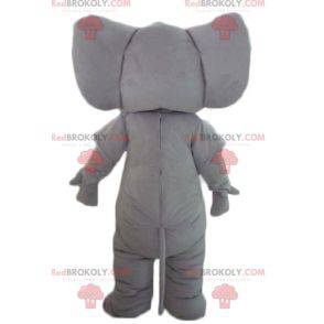 Volledig aanpasbare grijze olifant mascotte - Redbrokoly.com
