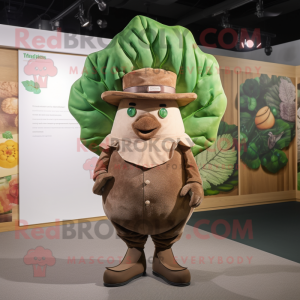 Brown Cabbage Leaf maskot...