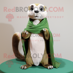 Grøn Ferret maskot kostume...