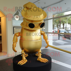 Gold Crab mascotte kostuum...