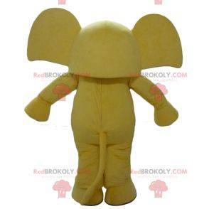 Yellow elephant mascot with big ears - Redbrokoly.com