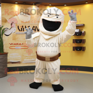 Cream Ninja maskot kostym...