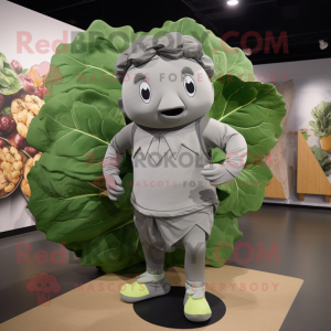 Gray Cabbage Leaf mascotte...