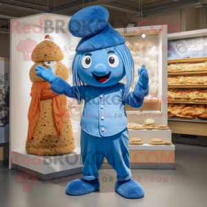 Blå Ramen maskot kostume...