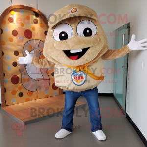 Tan Pizza Slice maskot...