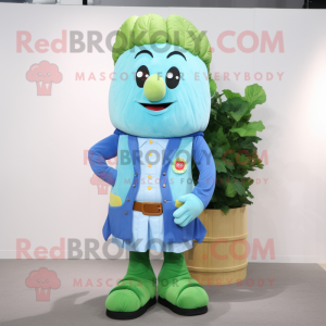 Sky Blue Celery maskot...