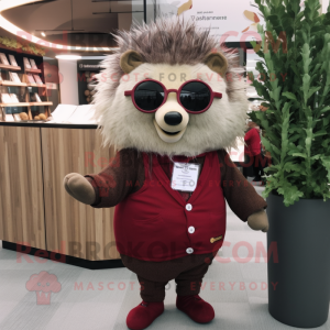 Maroon Hedgehog mascotte...