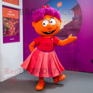 Magenta orange maskot...