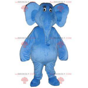 Gigantyczna, w pełni konfigurowalna niebieska maskotka słonia -