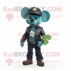 Teal Four Leaf Clover...