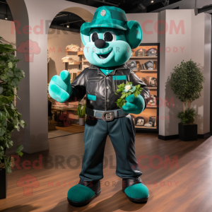 Teal Four Leaf Clover...