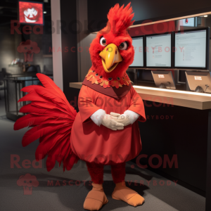 Red Rooster maskot drakt...