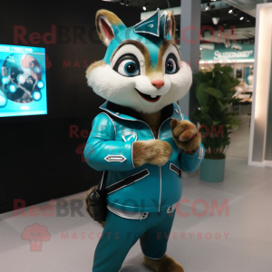 Cyan Chipmunk mascotte...