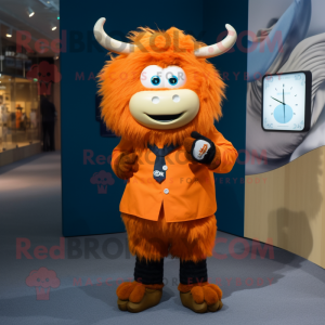 Orange Yak mascotte kostuum...