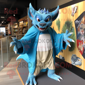 Sky Blue Gargoyle maskot...