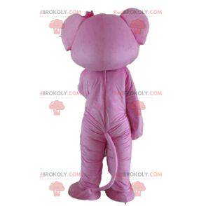 Mascotte elefante rosa gigante e completamente personalizzabile