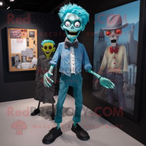 Cyan Undead maskotdräkt...