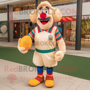 Brauner Clown Maskottchen...