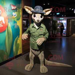 Green Kangaroo mascotte...